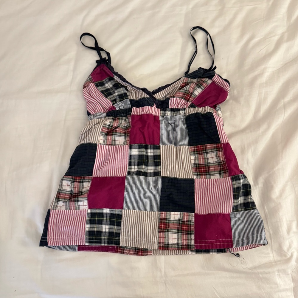 Aerie Multicolor Patchwork Top